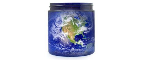 Bioplastic material or biodegradable packaging sample shown in an educational article context
