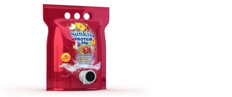 Sunkist protein drink stand-up pouch packaging