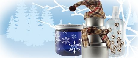 Holiday winter wonderland scene illustrating a container-themed carol parody post